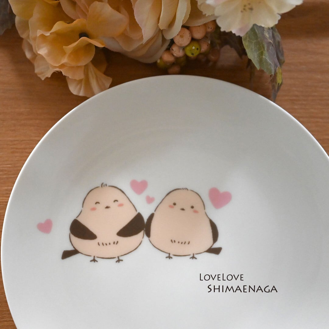 ラブラブシマエナガ転写紙 A4サイズ （ポーセリンアート用鳥・しまえな