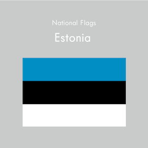 国旗ステッカー　エストニア