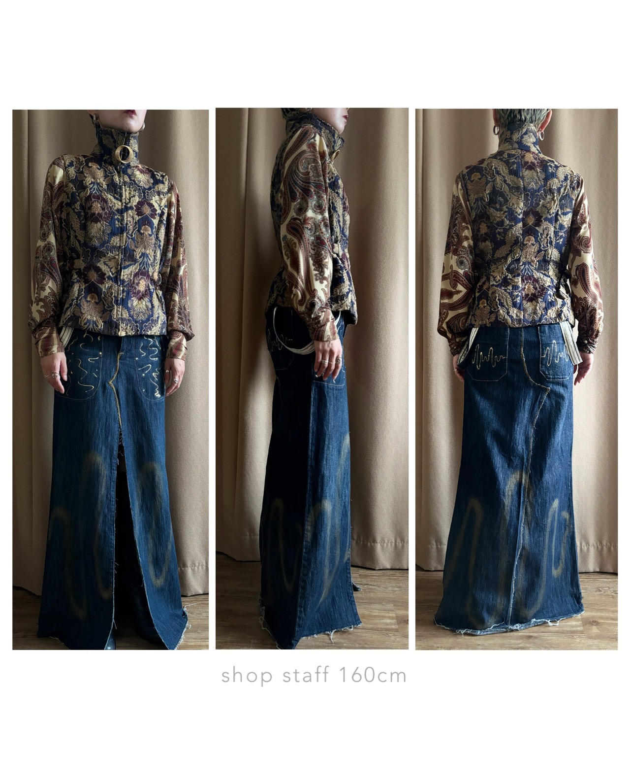 gobelin fabric brooch set vest-5041-10