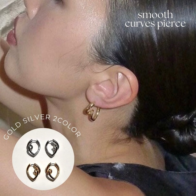 modern hoop one touch pierce【 2color 】No.P150