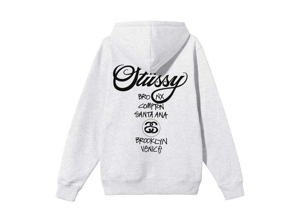 stussy ジップパーカー　美品　状態○  ワールドツアー