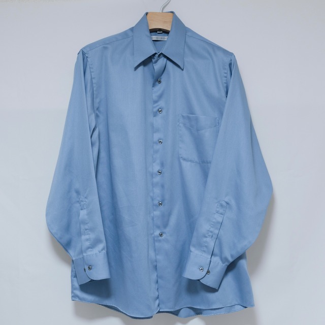 ”GEOFFREY BEENE” drape 2way shirt /sax blue