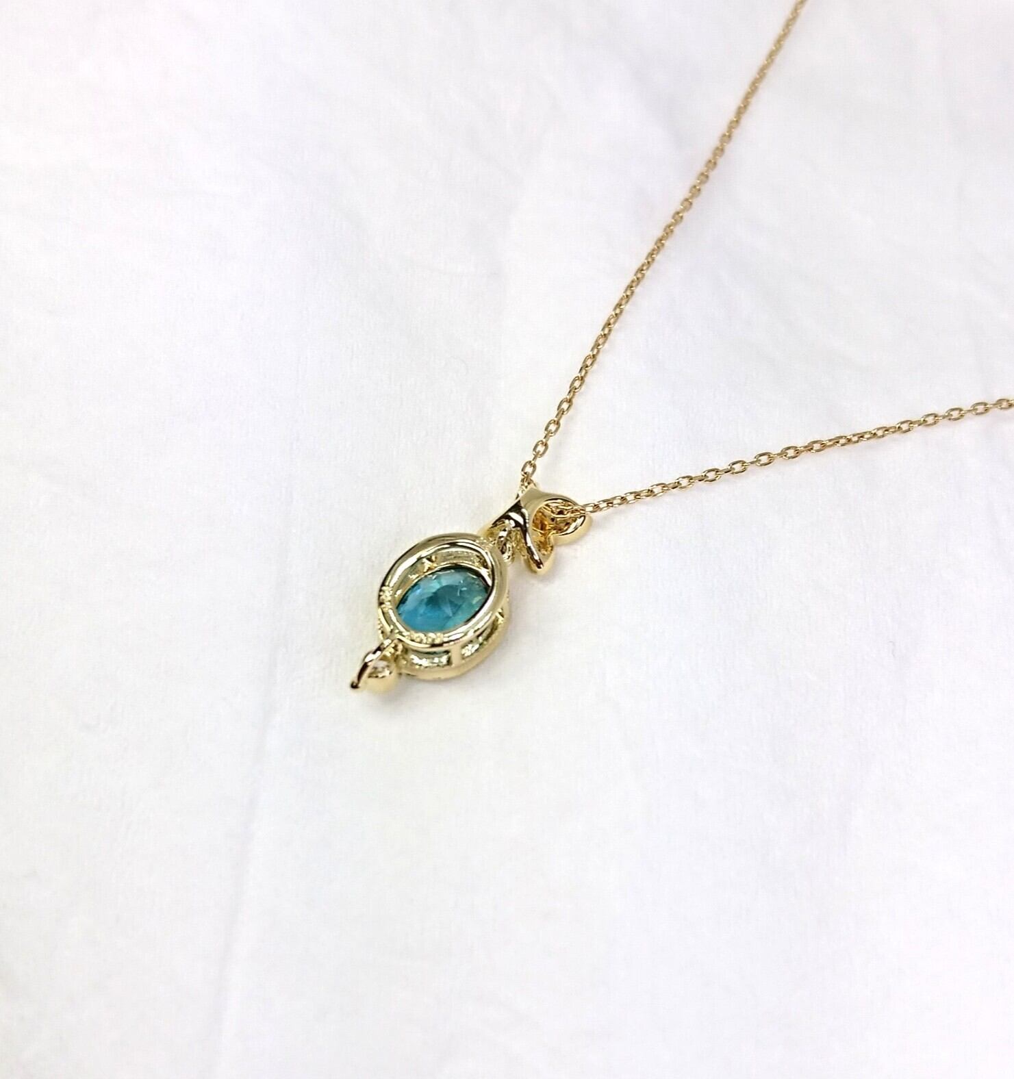 アパタイト・ダイヤ入ペンダントトップ | 工房/Kecchi