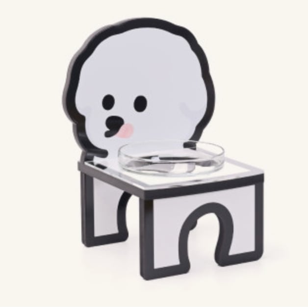 予約【OPO】Pet Bowl Stand Set (Bichon/2color)