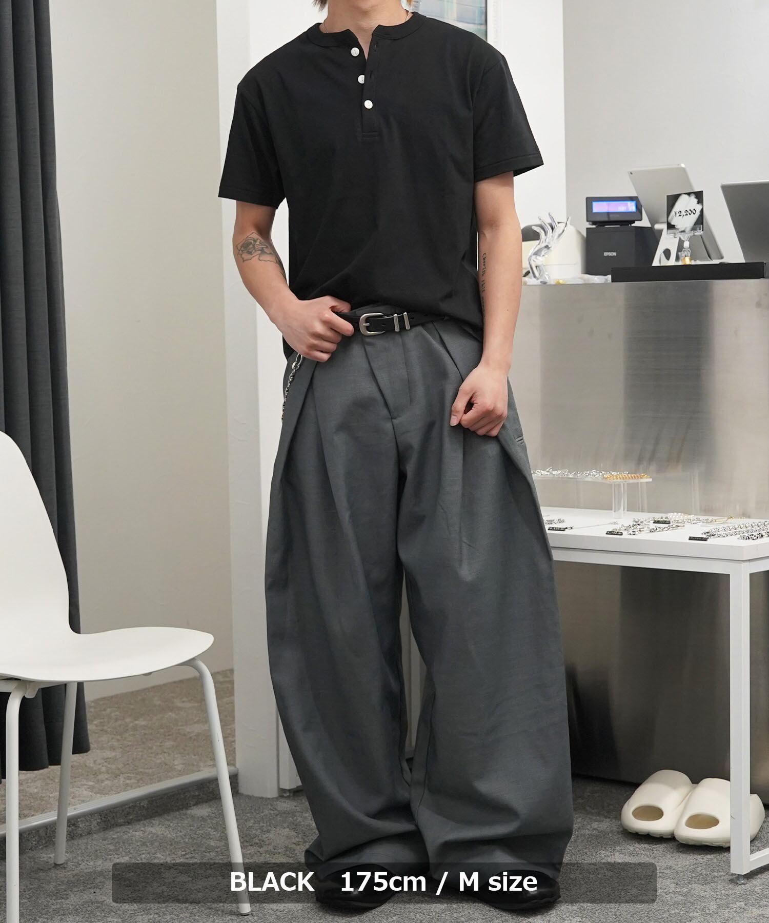 ◇クロップド ヘンリーネックTee◇gl-26001 | 1111clothing / ワン
