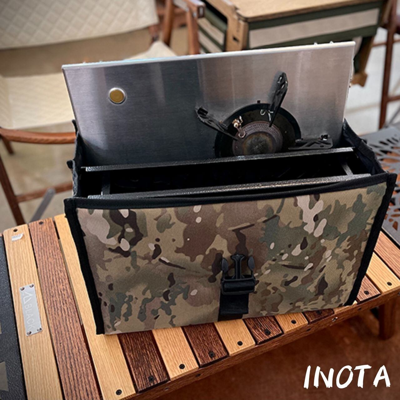INOTA（イノタ）ブラックデザイントッププレート収納バッグ ワンバーナープレート収納バッグ