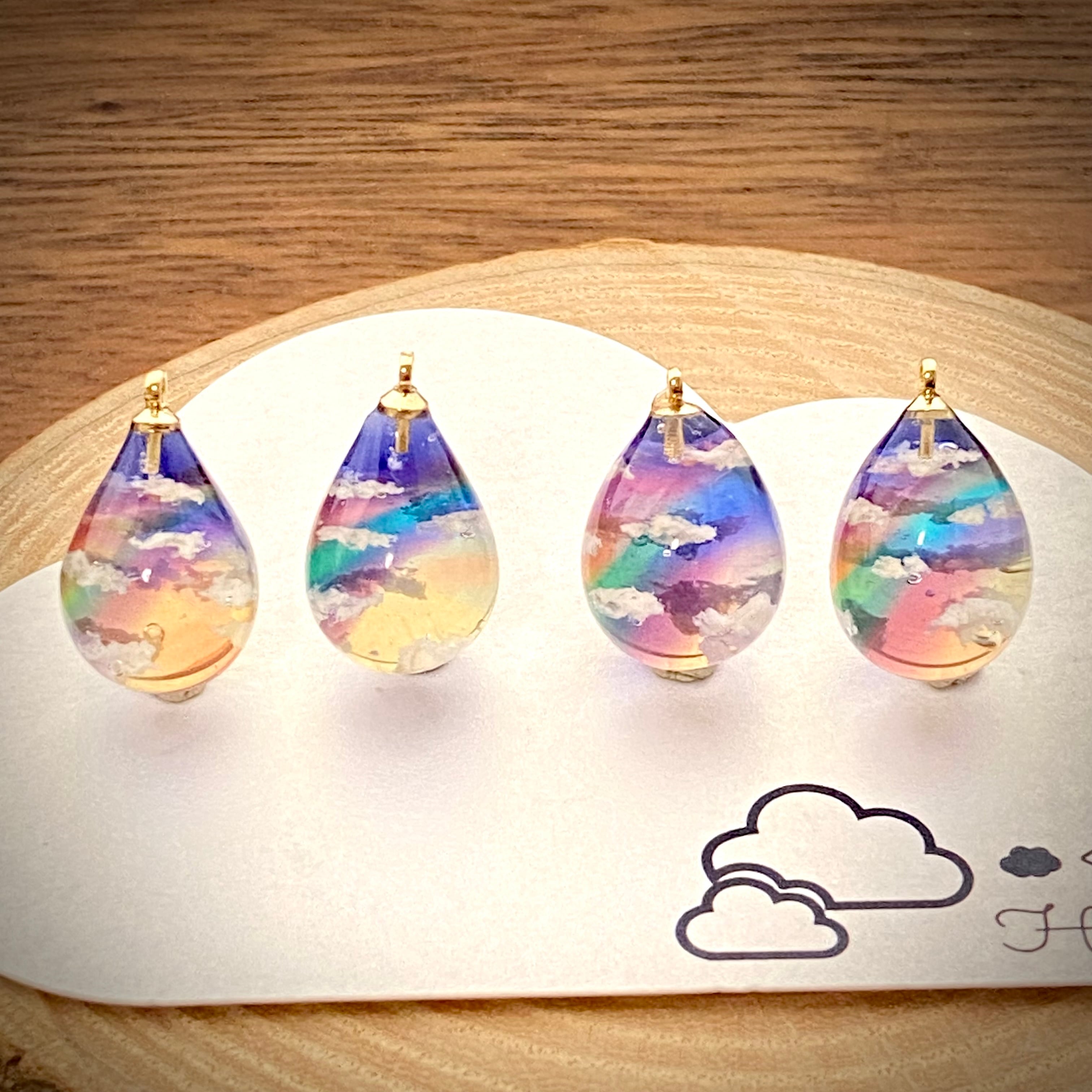 レジンイヤリング夏パールビジューカラフルオーバル型