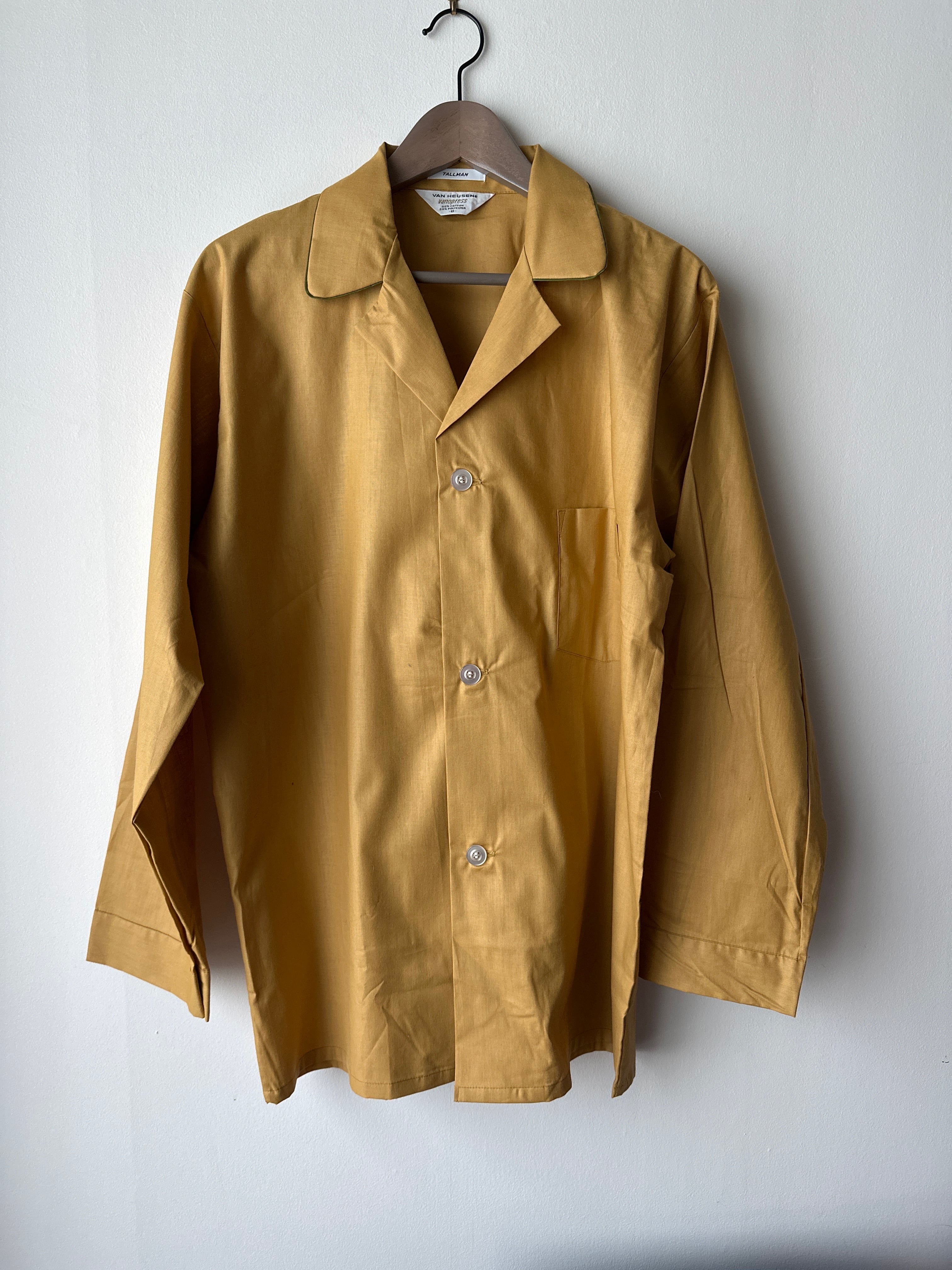 Deadstock からし色 cotton パジャマ