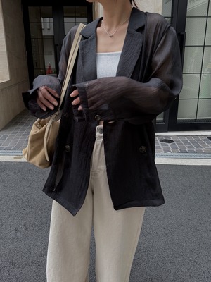 faintly lame soft sheer JKT
