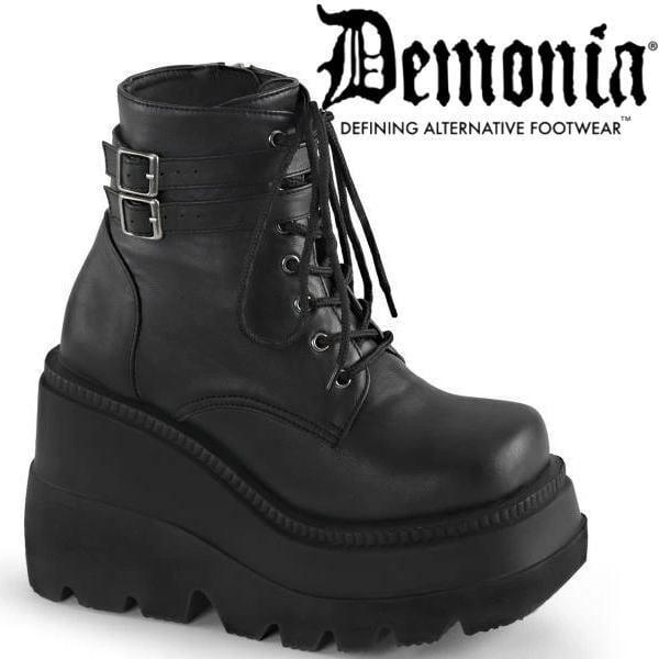 サイズ交換OK】Demonia（デモニア）正規保証品 厚底 ブーツ 黒 パンク ...