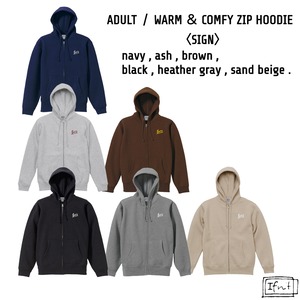 [SIGN] 裏起毛ZIPフーディー