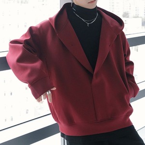 フード付きVネックパーカー C10656