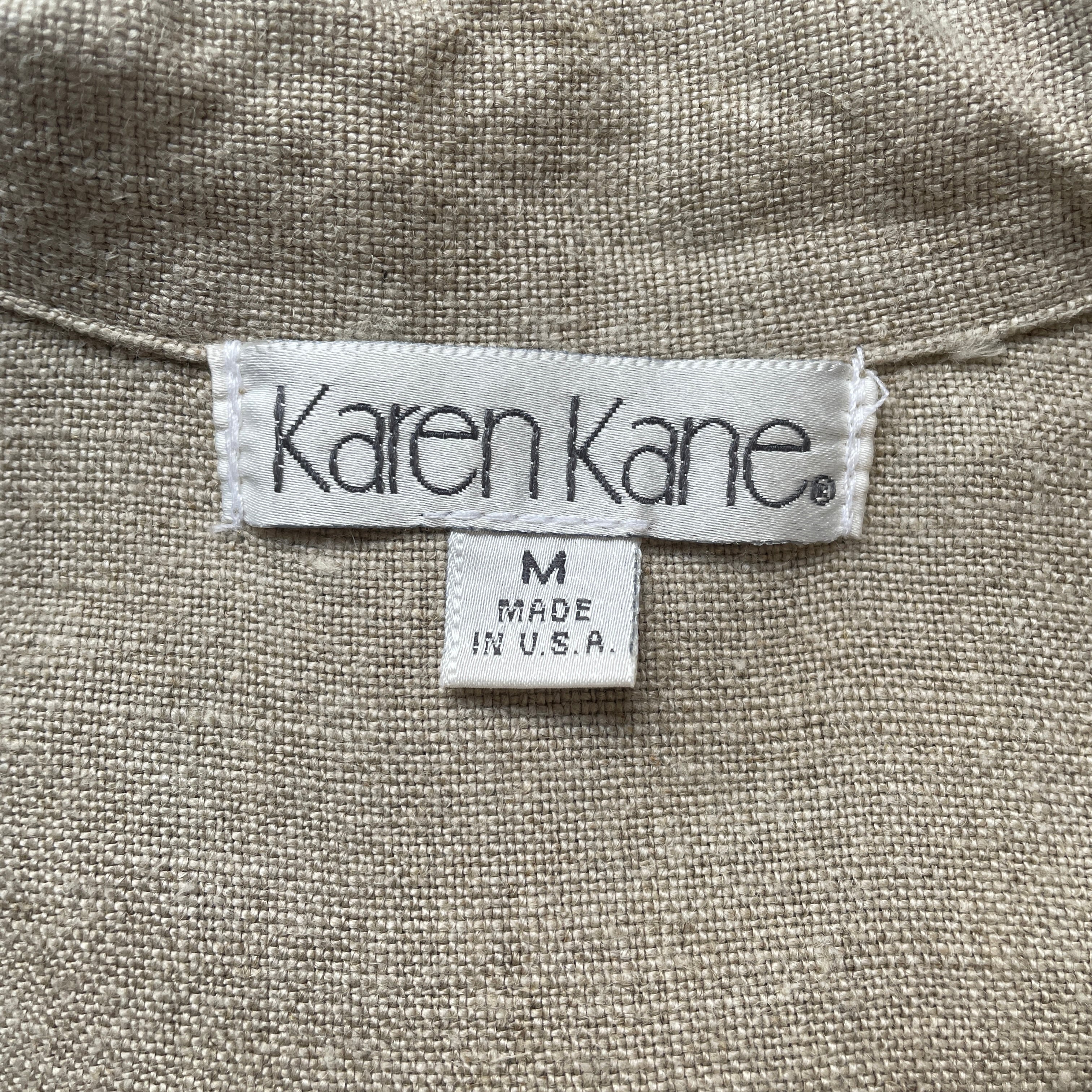 USA製 90年代 Karen Kane リネン テーラードジャケット イージー