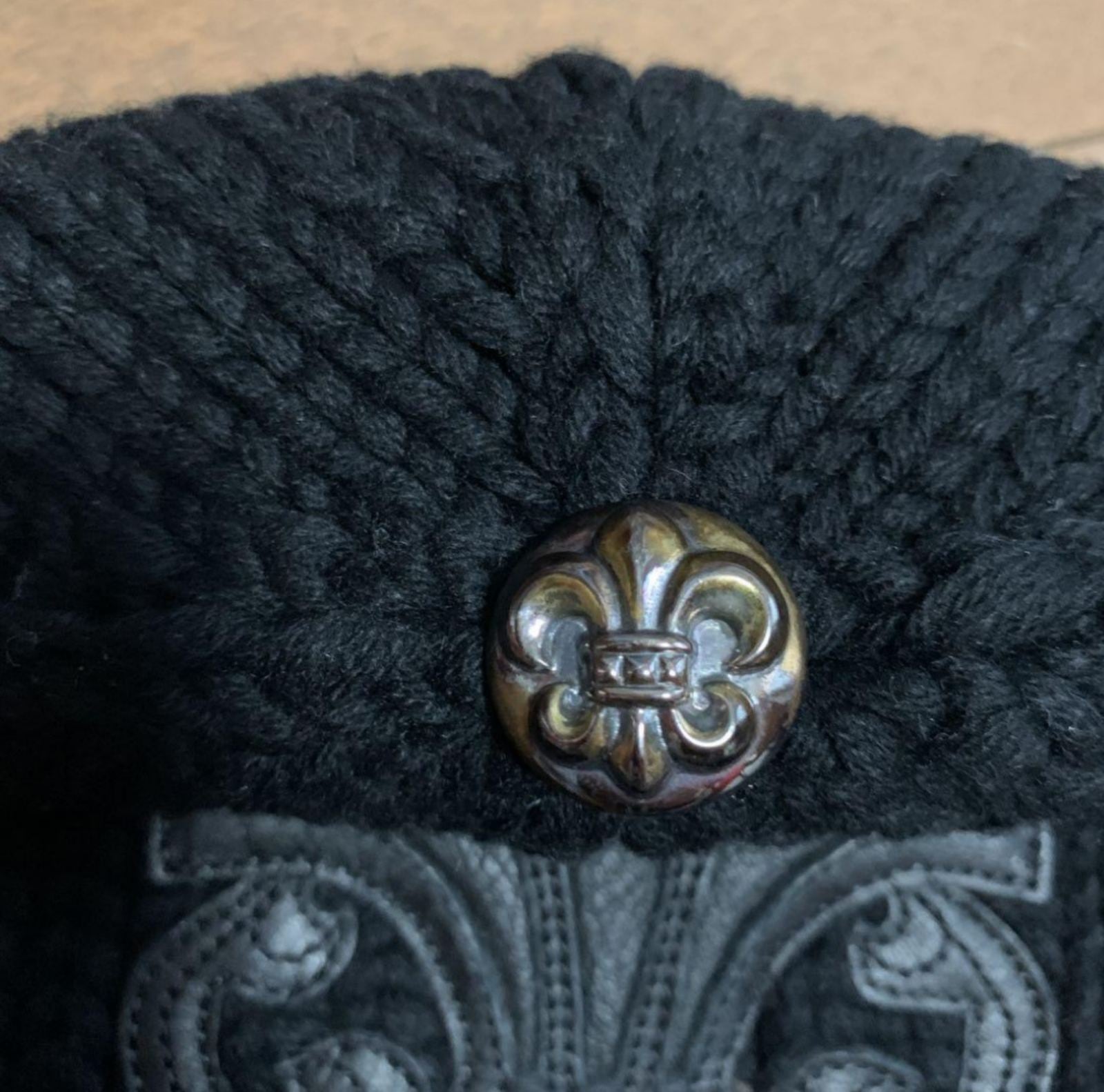 CHROME HEARTS クロムハーツ ニット帽 ビーニー カシミア100