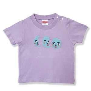 クルーネックTシャツ　キッズ　パープル