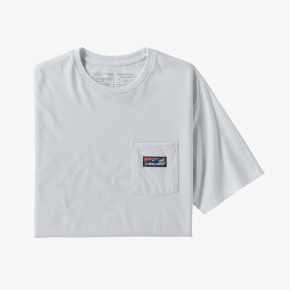 パタゴニア PATAGONIA Tシャツ 半袖 メンズ  ボードショーツ ラベル ポケット レスポンシビリティー 38510 White【正規取扱店】