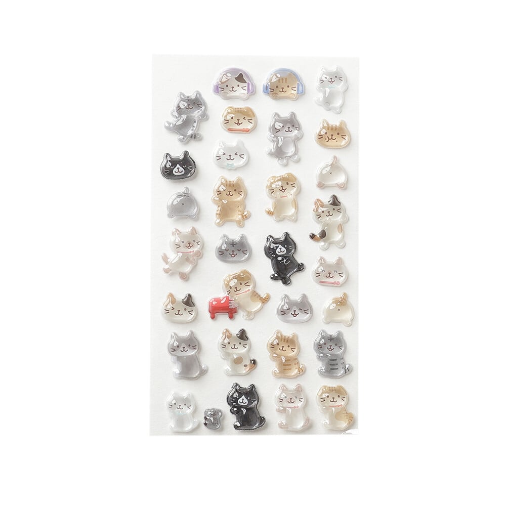 ふにゃまる様確認用 猫ぷっくりシール(ぷくにゃんシール)パープル | マスノヤ衣料品店