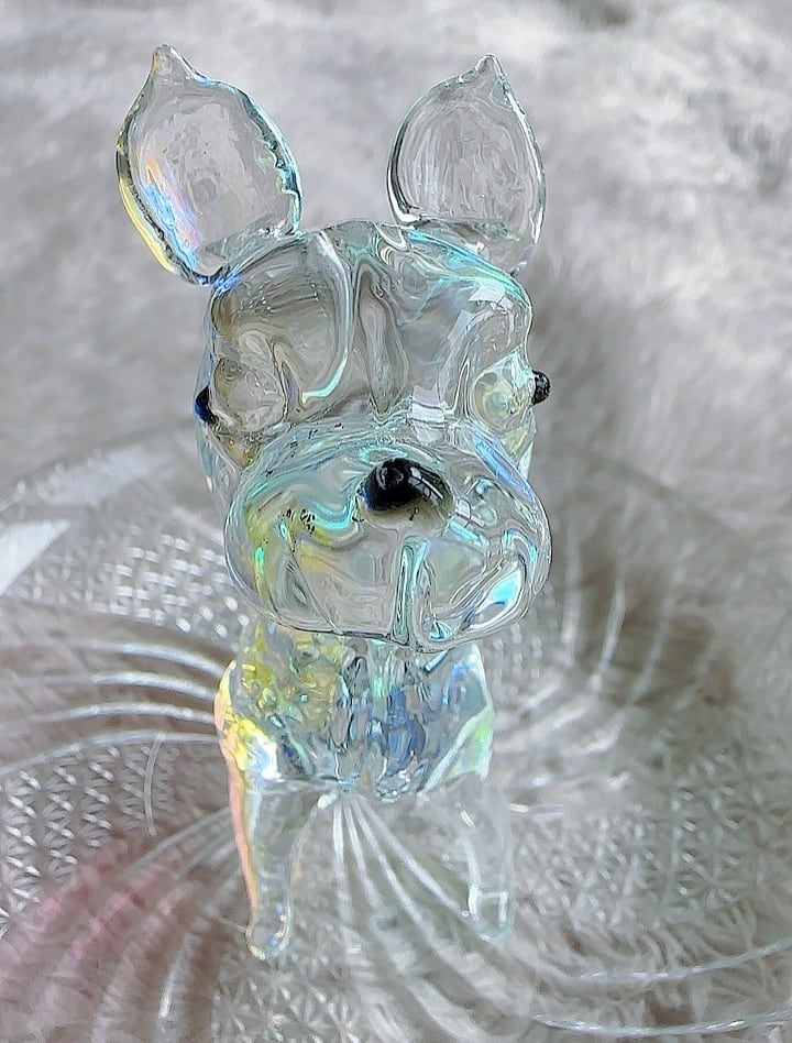☆虹色クリスタル 犬オブジェ | shr2023
