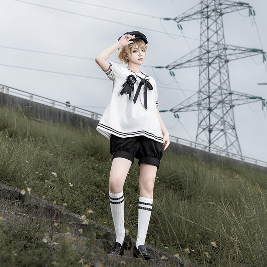 皇子系ロリィタ 少年装 男装 3点セット プリンス セーラー服 かぼちゃ