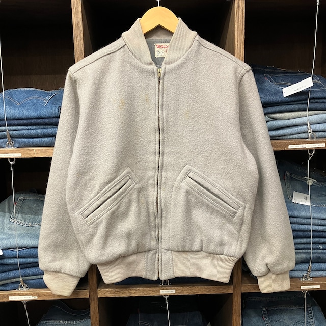 1960'S WILSON WOOL STADIUM JACKET GRAY SIZE 40