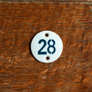 Number Plate / ナンバープレート〈 ルームナンバー・席札・店舗什器・アンティーク・ヴィンテージ 〉114033