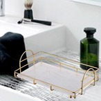 トレイ アクセサリー コスメ スキンケア 鉄製収納棚 ワイヤー 化粧台 オーガナイザーラック ドレッサー カウンタートップ 黒 白 ブラック ホワイト