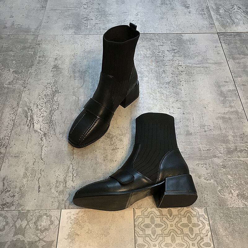 薄手ブラックブーツスタイルサマーカジュアルショート 靴 シューズ 夏物 フェイクシューズ38723572116