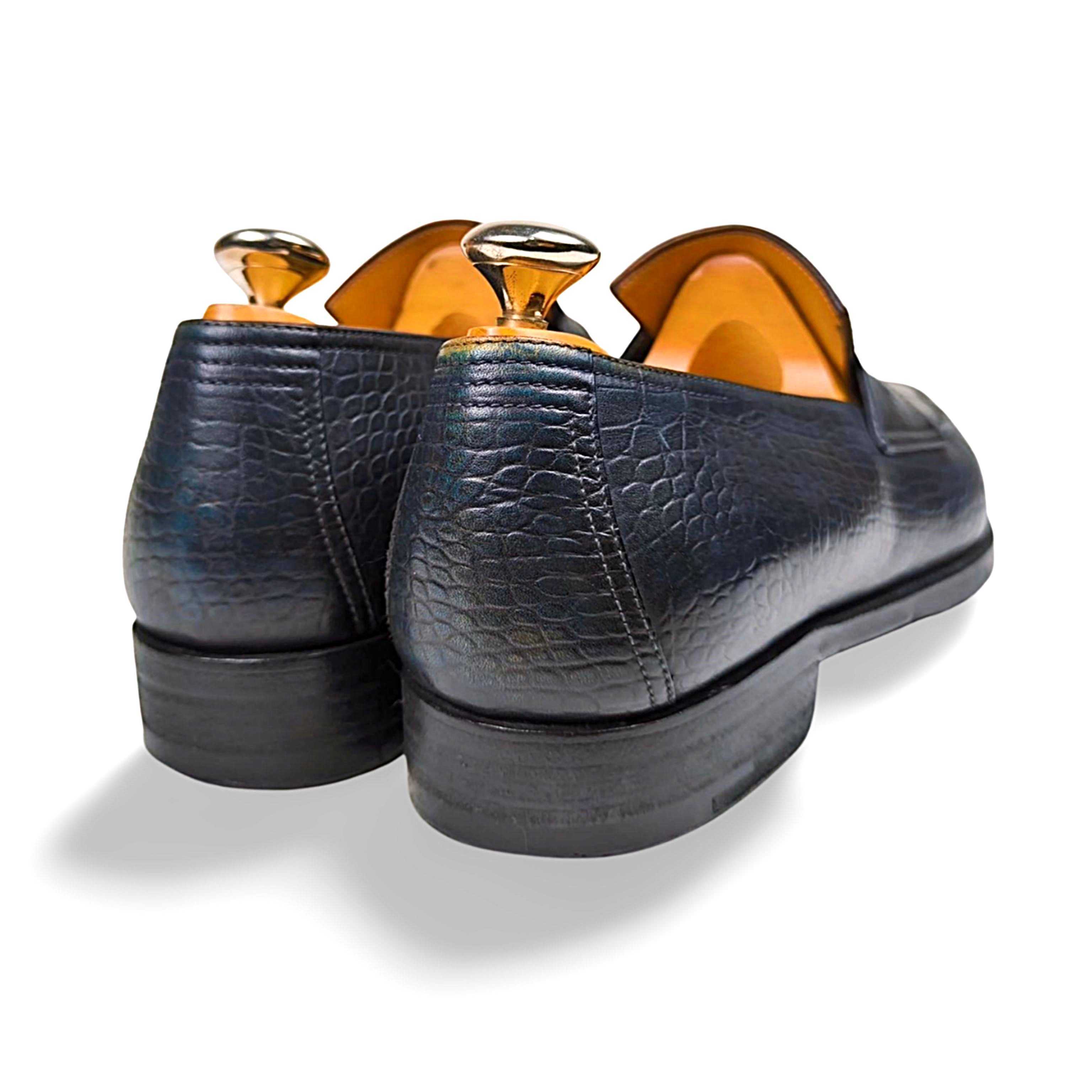 Berluti アンディクロコダイルエンボス レザー 型押し　ローファー　7 ☆超レア・定価35.31万円・極上品☆ ベルルッティ アンディ ANDY
