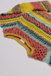 Colorful Crochet Border Top Knit