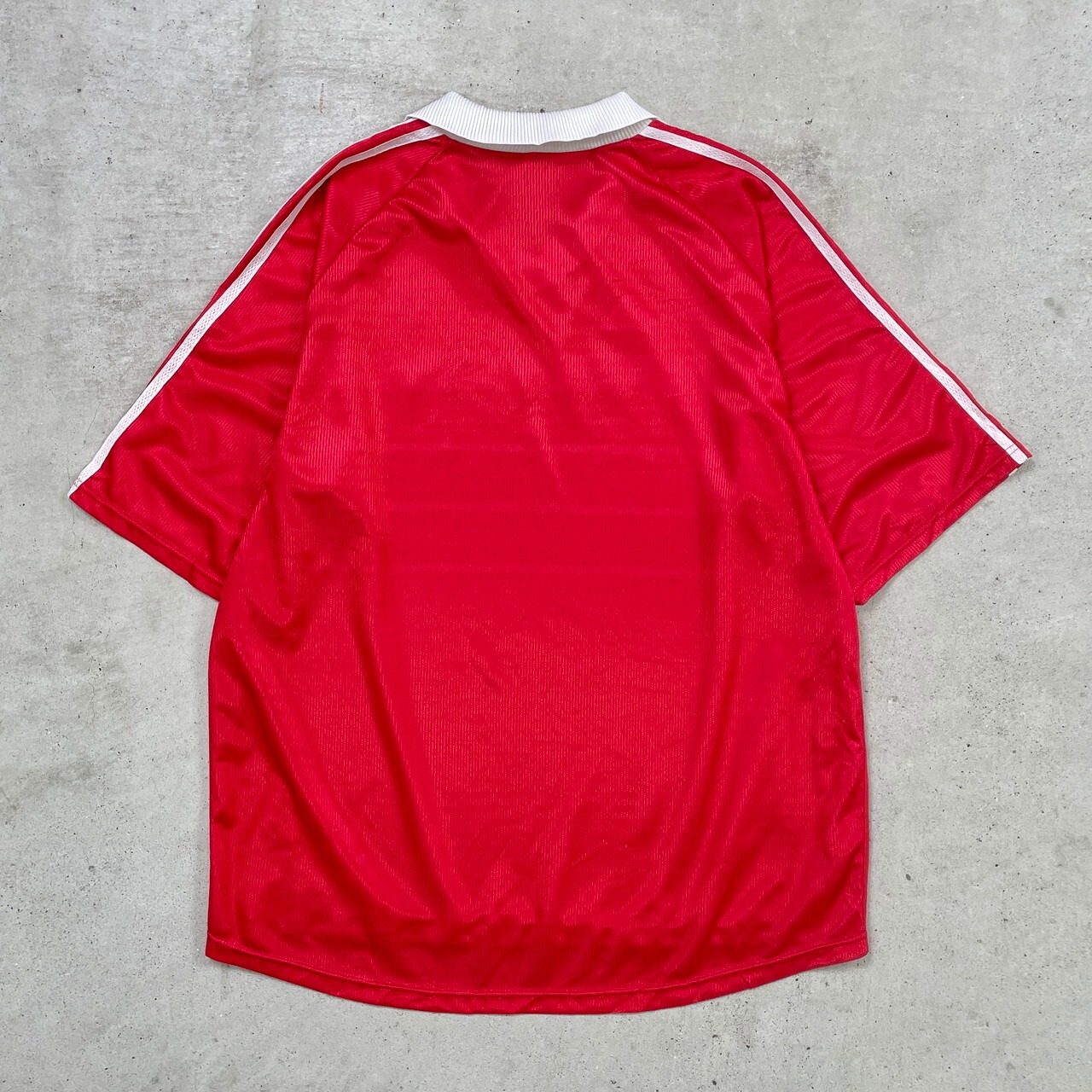 00年代 adidas アディダス ロゴ刺繍 サッカーシャツ ユニフォーム 