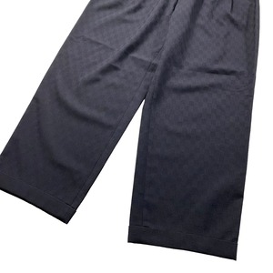 GIANNI VERSACE black color plaid woven slacks