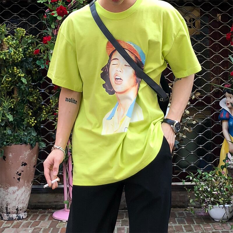 全1色 Tシャツ カットソー プリント カジュアル おしゃれ