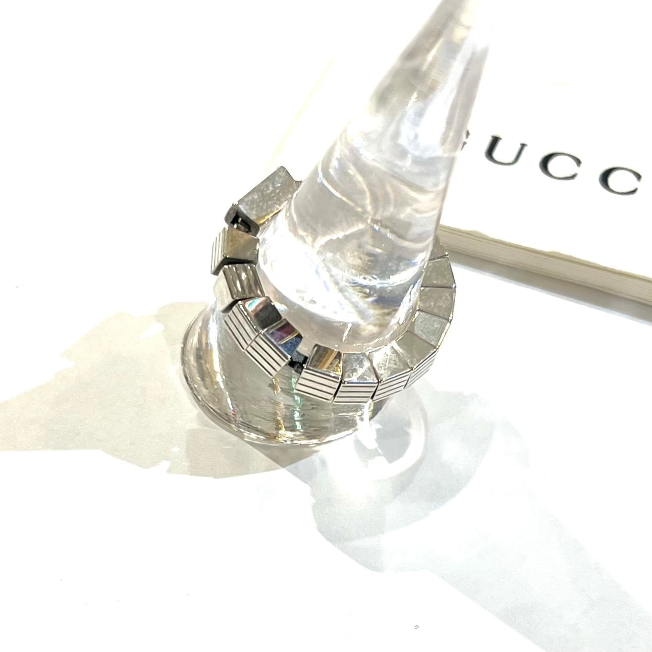 SALE【GUCCI 】グッチ 本物の品格2139 指輪 シルバー925 キューブ