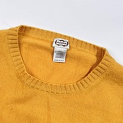 カシミヤ100% イタリア製 AGNONA アニオナ ニット セーター 50/イエロー メンズ