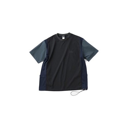 gym master tシャツ 半袖 メンズ 大きいサイズ レディース マイクロリップ メッシュ切り替えTee G521727 チャコール×ネイビー(80) 大阪 店舗 取り扱い 大阪门市 日本集合店