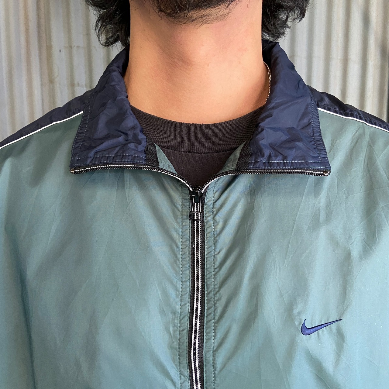 00年代 NIKE ナイキ サイドライン スウォッシュロゴ 刺繍 ナイロン 