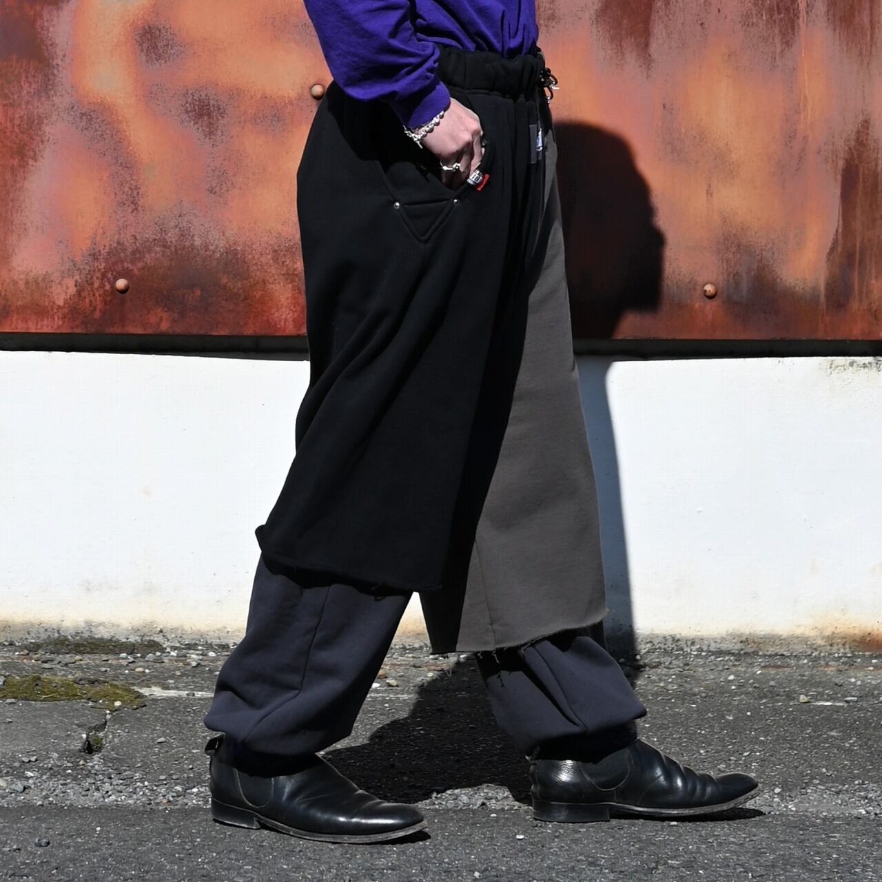 Leh / Layered Wide Track Pants | GANKO