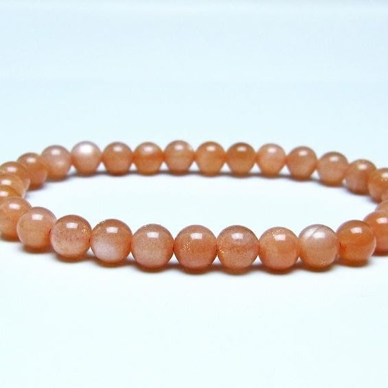 オレンジムーンストーン ブレスレット 6mm 一点物 メール便可 [M便 1/10] 111-48535