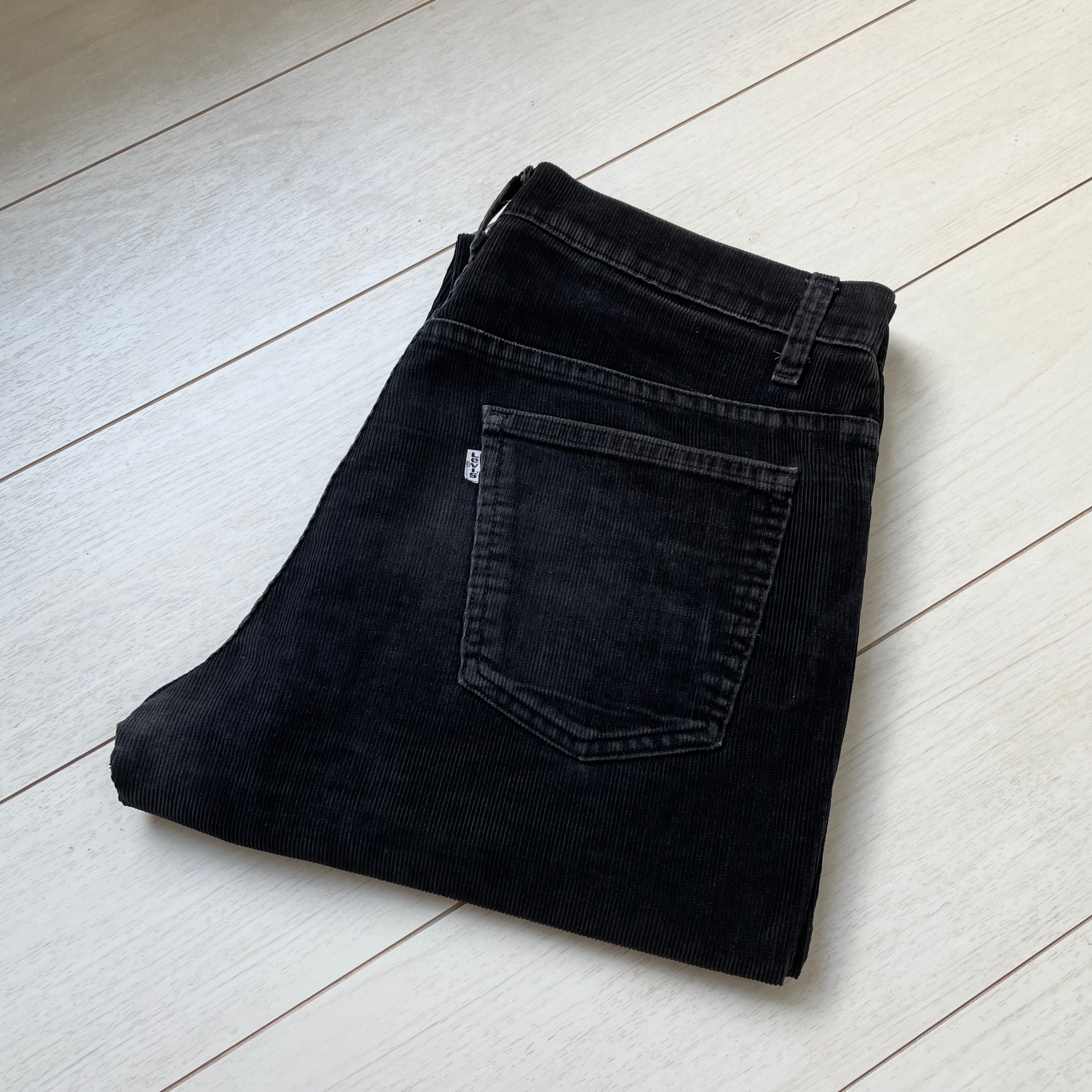 w34 USA製 80s 90s 黒 Levi's 519-1558 ブラックコーデュロイ ...