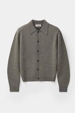 [COOR MEN] Top fill wool collar cardigan (Khaki gray) 正規品 韓国ブランド 韓国通販 韓国代行 韓国ファッション クール 日本 店舗