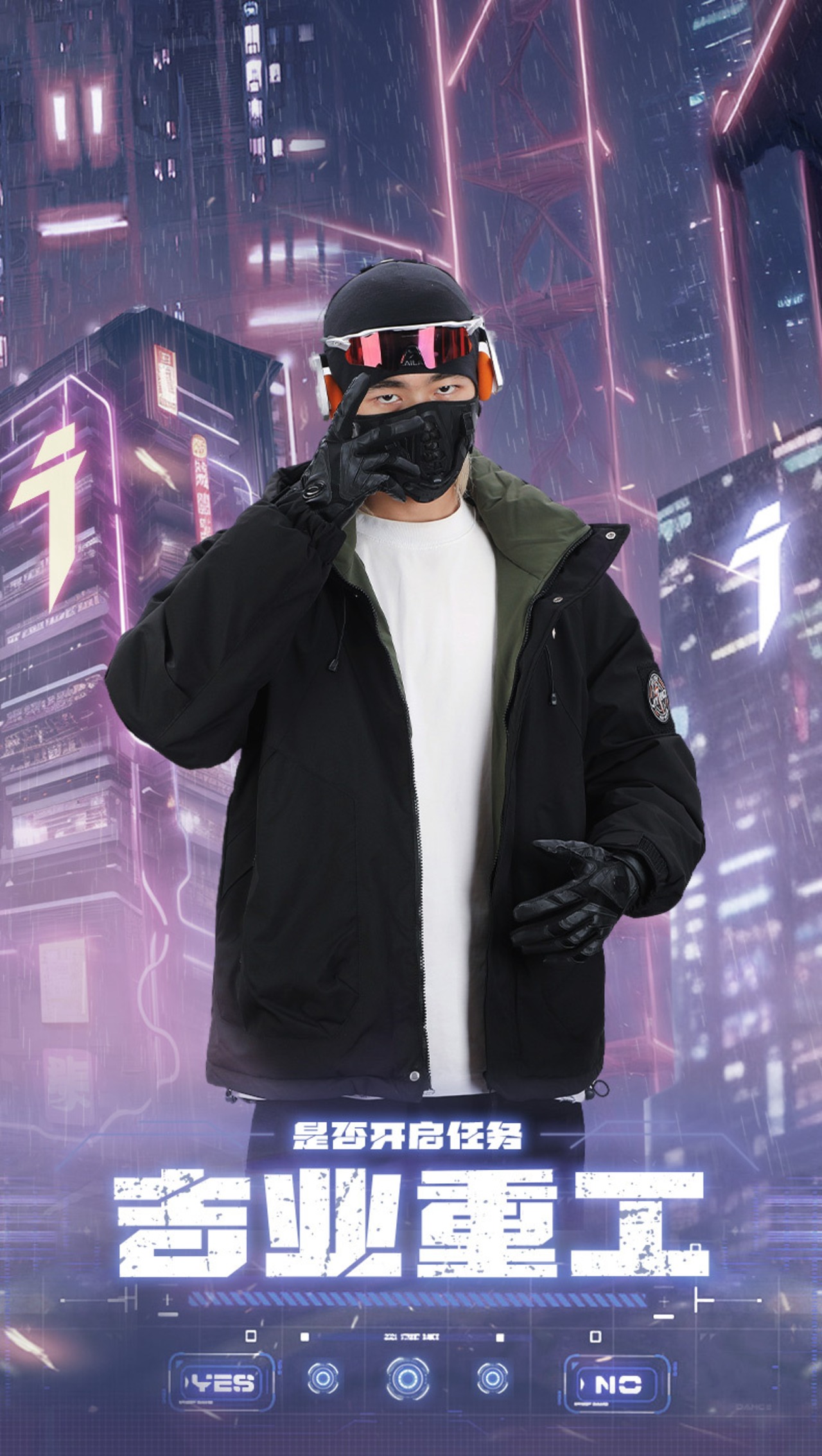 JIYEIND タクティカル パデッド フーディー ジャケット