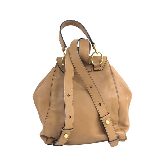 CELINE セリーヌ バックパック キャメル レザー vintage ヴィンテージ オールド f3n5kh