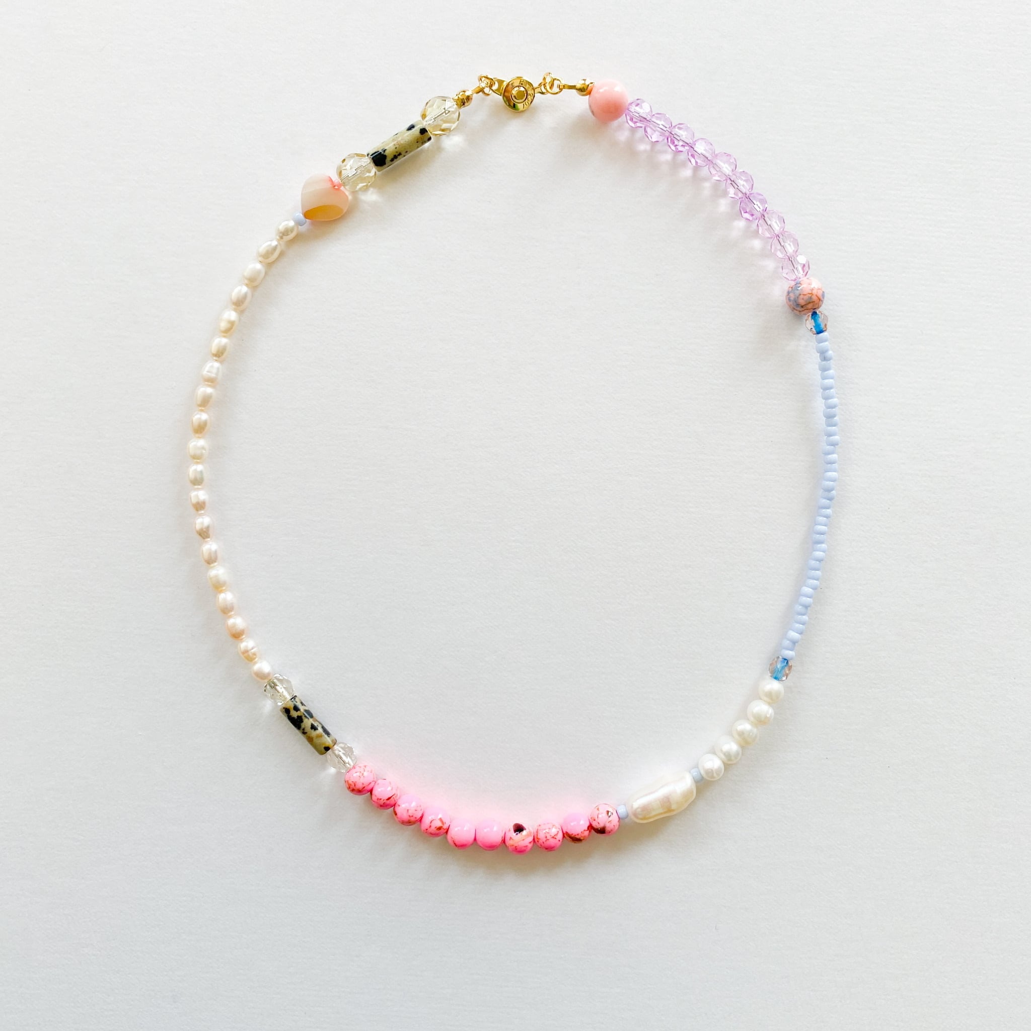 淡水パールとビーズのネックレス