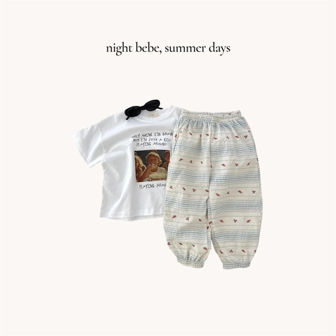 【取寄/韓国直送】Nightbebe  26/SM プルティジョガーパンツ ｜夏服｜韓国子供服