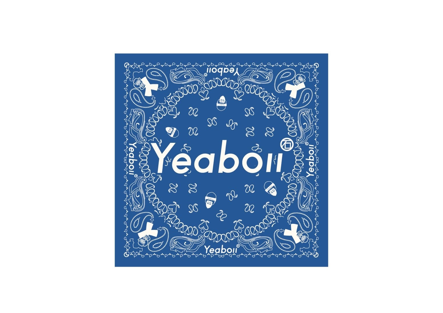 バンダナ柄 ボックスシルエットTシャツ/サックス/YB26SS27 | Yeaboii
