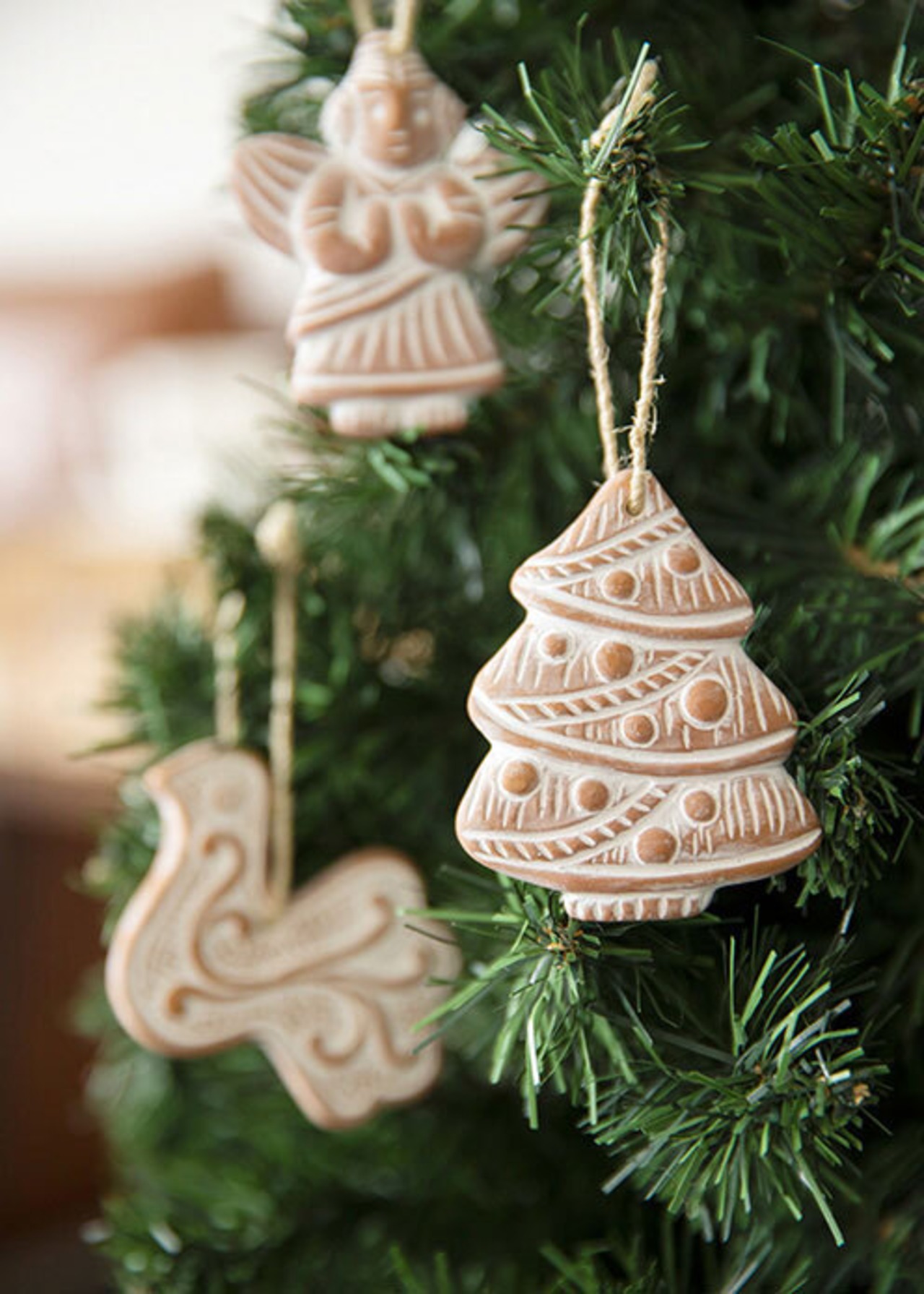 ピープルツリー クリスマス オーナメント テラコッタ　