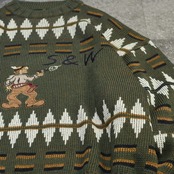 S&W embroidery design acryl wool knit