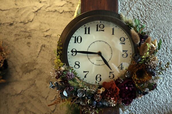 プリザードフラワー ドライフラワー フラワー掛け時計 te0016 | TIEDE