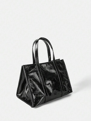 metallic leather tote-bag 4color【NINE-S7263】