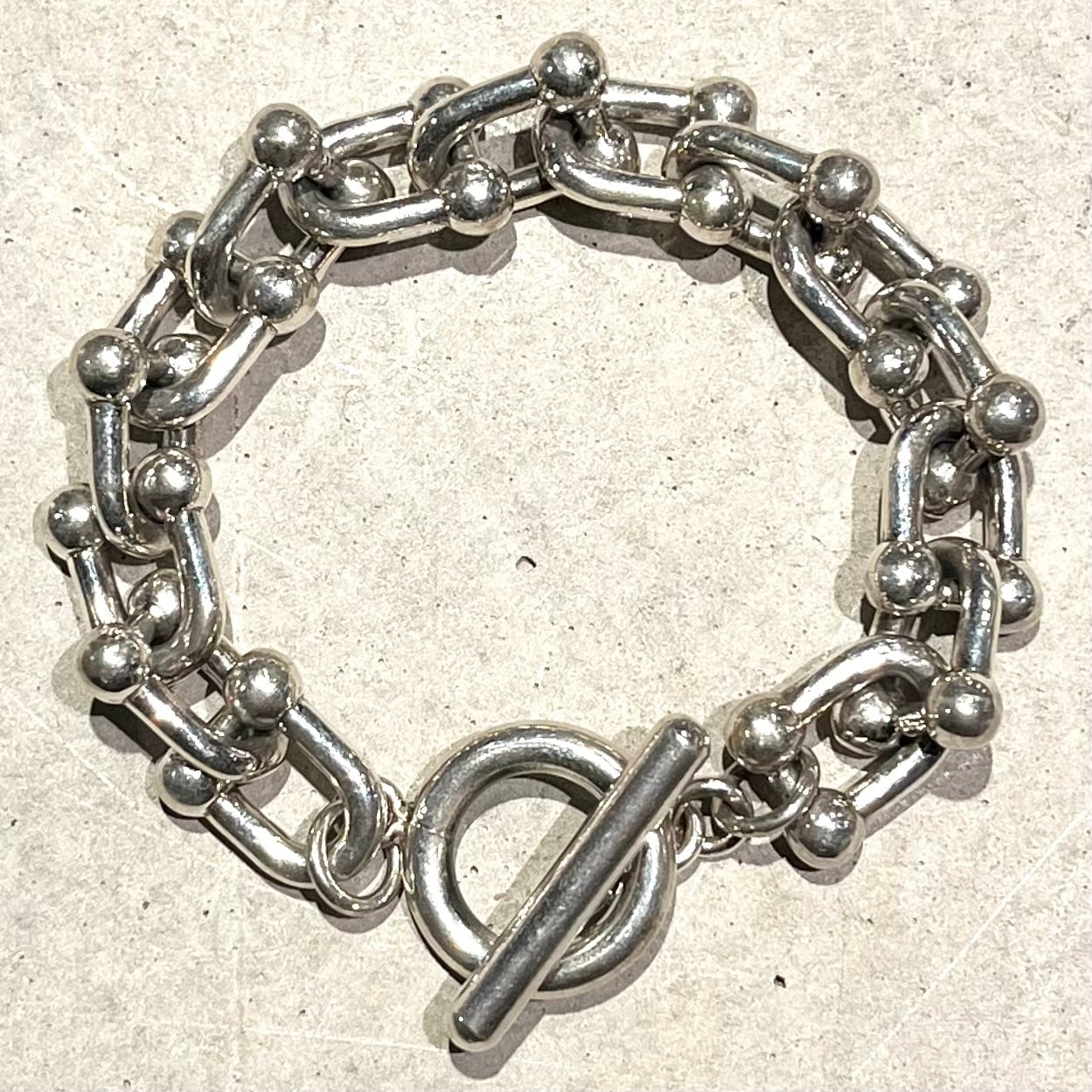 FLAT LINK CHAIN MANTEL BRACELET -SILVER925- マンテルブレスレット